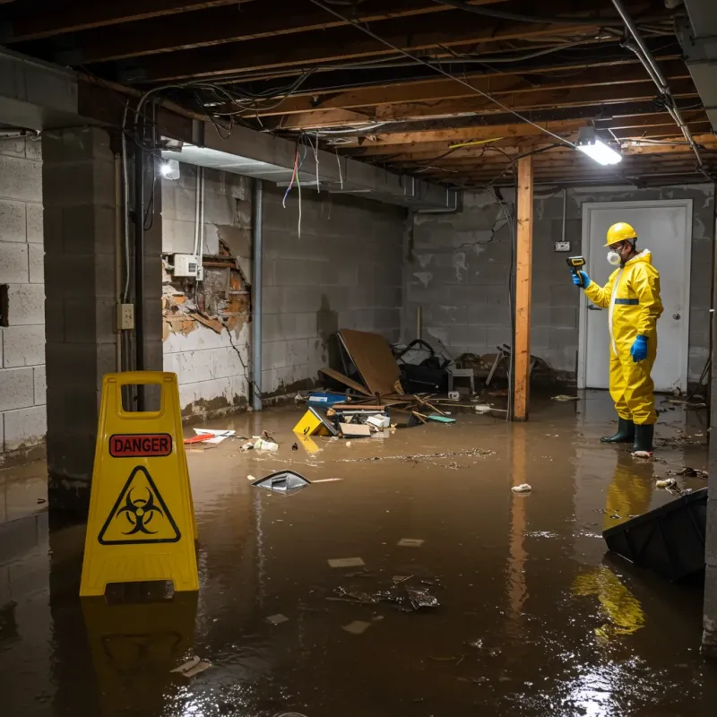 Flooded Basement Electrical Hazard in Adamsville, AL Property